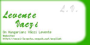 levente vaczi business card