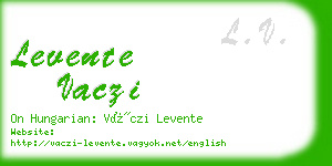 levente vaczi business card